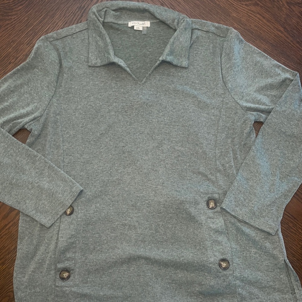 Simply Noelle Long Viscose Green Blouse Jacket- L/XL